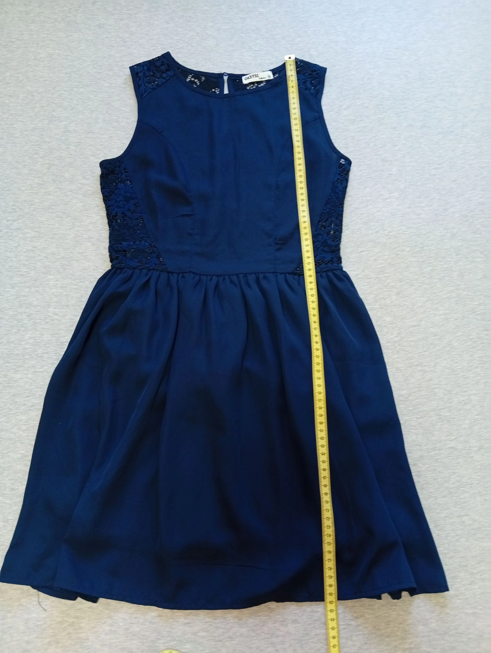 Vestido curto azul marinho estilo coquetel – photo 8